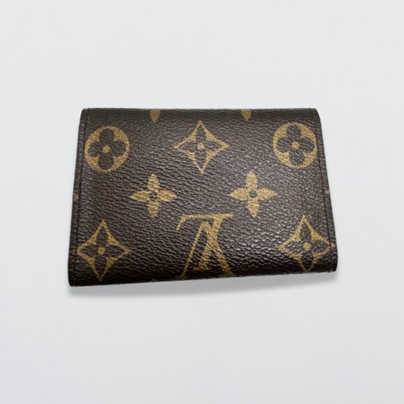 Louis Vuitton Key Case Holder Monogram Canvas Cross-grain Leather Lining Brown - Picture 2 of 16